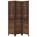 PARAWAN POKOJOWY 3-PANELOWY CIEMNY BRĄZ LITE DREWNO PAULOWNI