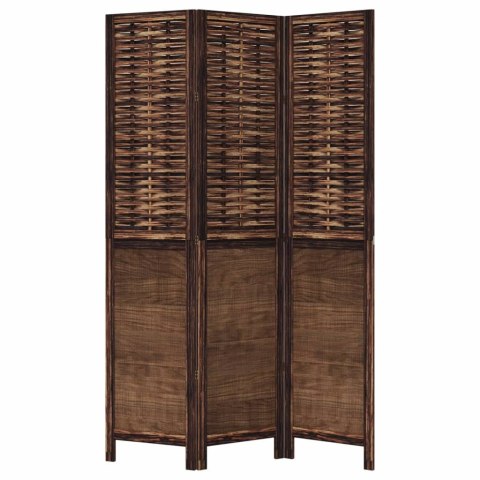 PARAWAN POKOJOWY 3-PANELOWY CIEMNY BRĄZ LITE DREWNO PAULOWNI