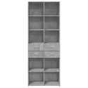 VidaXL Wysoka szafka, szarość betonu, 70x42,5x185 cm