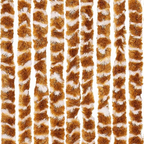 VidaXL Zasłona przeciwko owadom, ochra i biel, 56x185 cm, szenil