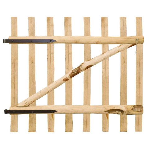 VidaXL Drewniana furtka, leszczyna, 100x90 cm