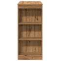 VidaXL Stolik barowy z półkami, dąb artisian, 95x47x103,5 cm
