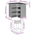 VidaXL 5-cz. zestaw mebli barowych z poduszkami, szary rattan PE