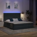 VidaXL Łóżko Ze LED Lights Ciemnoszary 180 x 200 cm Aksamit
