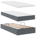 VidaXL Łóżko Ze LED Lights Ciemnoszary 180 x 200 cm Aksamit