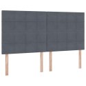 VidaXL Łóżko Ze LED Lights Ciemnoszary 180 x 200 cm Aksamit