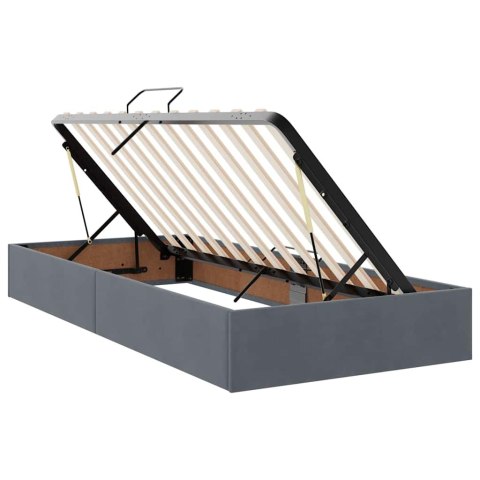 VidaXL Łóżko Ze LED Lights Ciemnoszary 180 x 200 cm Aksamit