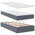 VidaXL Łóżko Ze LED Lights Ciemnoszary 180 x 200 cm Aksamit