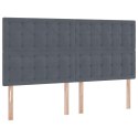 VidaXL Łóżko Ze LED Lights Ciemnoszary 180 x 200 cm Aksamit