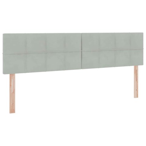 VidaXL Łóżko Ze LED Lights Jasnoszary 180 x 200 cm Aksamit