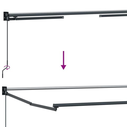 ELEKTRYCZNA RAMA MARKIZY SKŁADANEJ ANTRACYT 4 × 3 M ALUMINIUM