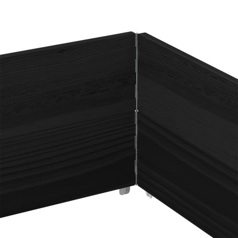 VidaXL Nadstawki paletowe, 2 szt., czarne, 150x100 cm, drewno sosnowe