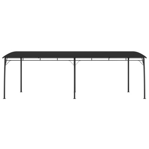 ANTRACYTOWE ZADASZENIE OGRODOWE 6X3X2,55 M STALOWY PAWILON OGRODOWY