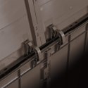 SKRZYNIA OGRODOWA 270L BRĄZOWA PP WYGLĄD DREWNA KUFER TARASOWY ODPORNY UV BOX