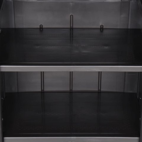 VidaXL Szafa ogrodowa, czarna, 65x45x172 cm, rattan PP