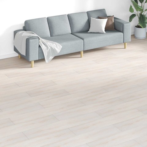 VidaXL Deski podłogowe 18 pcs Biały 5,26 m² PVC
