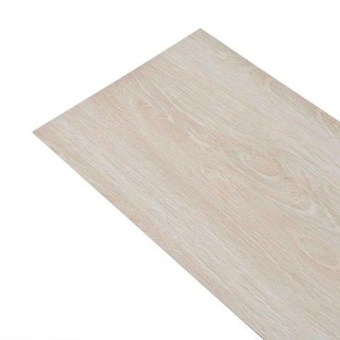 VidaXL Deski podłogowe 18 pcs Biały 5,26 m² PVC