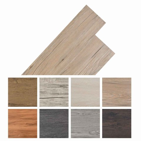 VidaXL Deski podłogowe 18 pcs Dąb brązowy 2,51 m² PVC