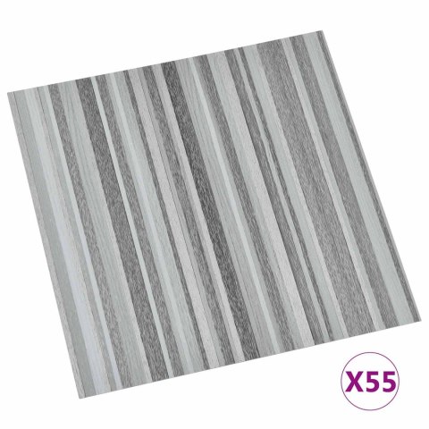 VidaXL Deski podłogowe 55 pcs Jasnoszary 5,11 m² PVC