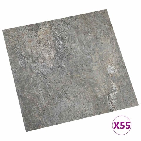 VidaXL Deski podłogowe 55 pcs Szary 5,11 m² PVC