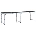 VidaXL Składany stolik turystyczny, aluminiowy, 240 x 60 cm