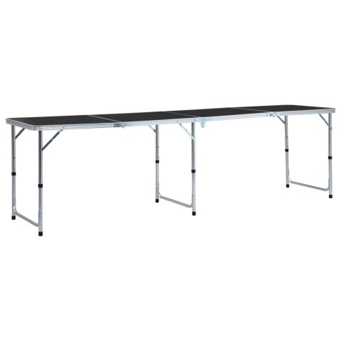 VidaXL Składany stolik turystyczny, aluminiowy, 240 x 60 cm
