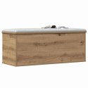 SKRZYNIA 90X35X35 CM DĄB RZEMIEŚLNICZY KUFER BOX SCHOWEK ORGANIZER SIEDZISKO