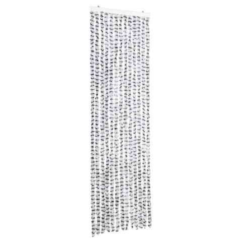 VidaXL Zasłona przeciwko owadom, jasno i ciemnoszara, 56x185cm, szenil