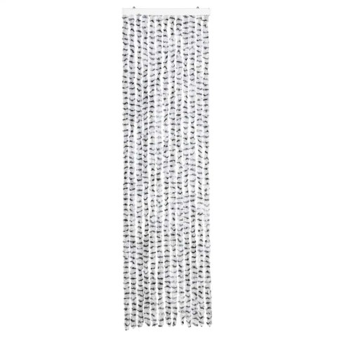 VidaXL Zasłona przeciwko owadom, jasno i ciemnoszara, 56x185cm, szenil