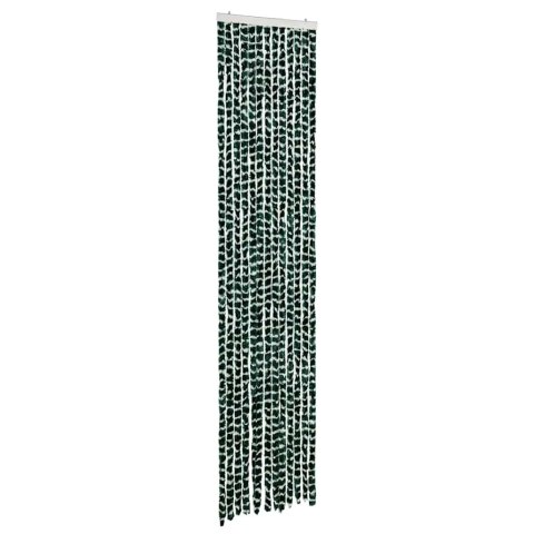 VidaXL Zasłona przeciwko owadom, zieleń i biel, 56x185 cm, szenil