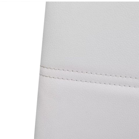 KRZESŁA STOŁOWE WSPORNIKOWE 2SZT BIAŁE SZTUCZNA SKÓRA