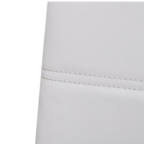 KRZESŁA STOŁOWE WSPORNIKOWE 6SZT BIAŁE SZTUCZNA SKÓRA