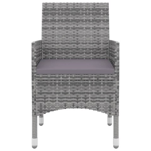 VidaXL 5-cz. zestaw mebli ogrodowych z poduszkami, rattan PE i szkło