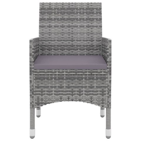 VidaXL 5-cz. zestaw mebli ogrodowych z poduszkami, rattan PE i szkło