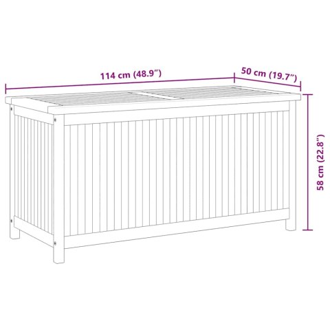 SKRZYNIA OGRODOWA 114X50X58CM LITE DREWNO TEKOWE