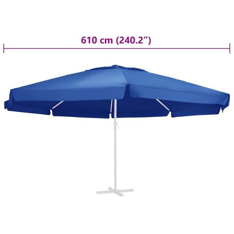 ZAMIENNE POKRYCIE DO PARASOLA OGRODOWEGO LAZUROWE 610CM 8 ŻEBER