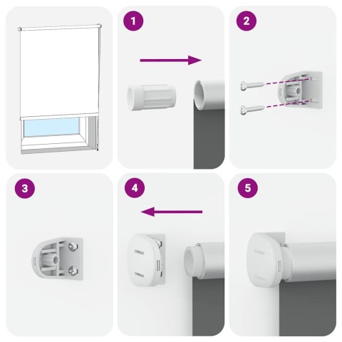 VidaXL Roleta zaciemniająca Off White 65x175 cm Szerokość tkaniny