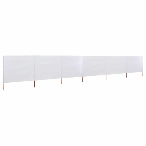 VidaXL Parawan 6-skrzydłowy z tkaniny, 800x120 cm, piaskowy