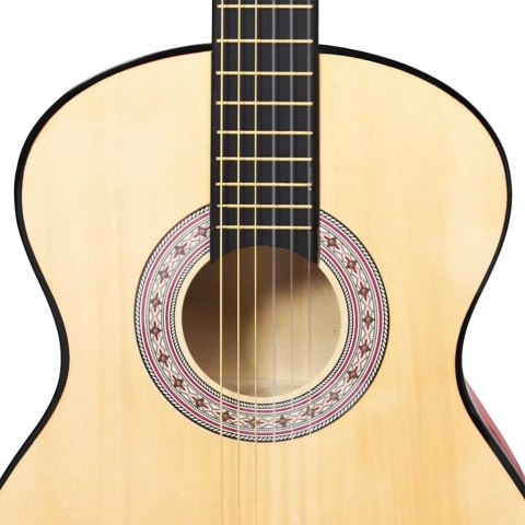 VidaXL Gitara klasyczna dla początkujących, 3/4, 36", z pokrowcem
