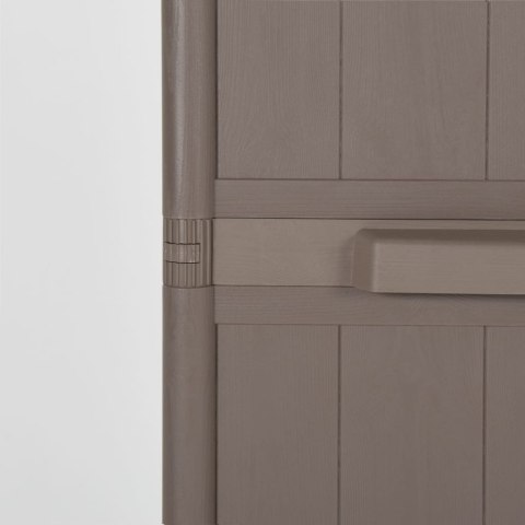 VidaXL Szafka ogrodowa, brązowa 65x45x172 cm, PP stylizowane na drewno