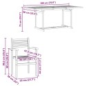 VidaXL Zestaw do jadalni w ogrodzie 7 pcs Brązowy Lite drewno teakowe