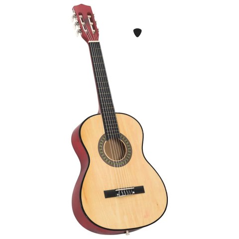 VidaXL Gitara klasyczna dla początkujących, 3/4 (36"), lipa
