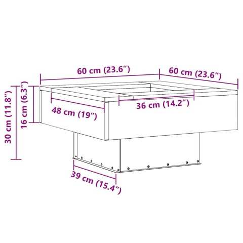 KOMINEK CZARNY 60X60X30CM STAL