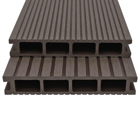 VidaXL Deska Tarasowa 6 pcs Ciemny brąz Kompozyt drewniano-plastikowy