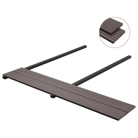 VidaXL Deska Tarasowa 6 pcs Ciemny brąz Kompozyt drewniano-plastikowy