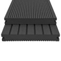 VidaXL Deska Tarasowa 6 pcs Czarny Kompozyt drewniano-plastikowy
