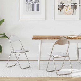 VidaXL Krzesło składane 2 pcs Biały i szary 48 x 43,5 x 81 cm