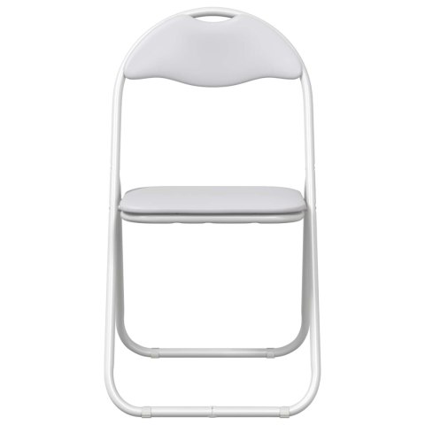 VidaXL Krzesło składane 2 pcs Biały i szary 48 x 43,5 x 81 cm