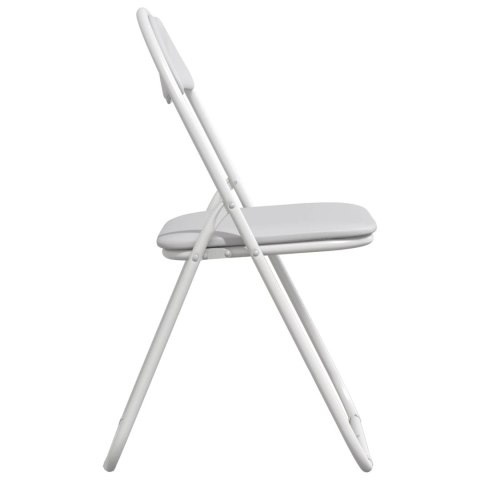 VidaXL Krzesło składane 2 pcs Biały i szary 48 x 43,5 x 81 cm