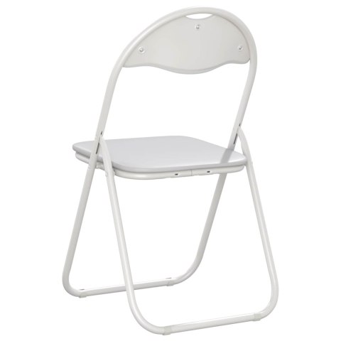 VidaXL Krzesło składane 2 pcs Biały i szary 48 x 43,5 x 81 cm